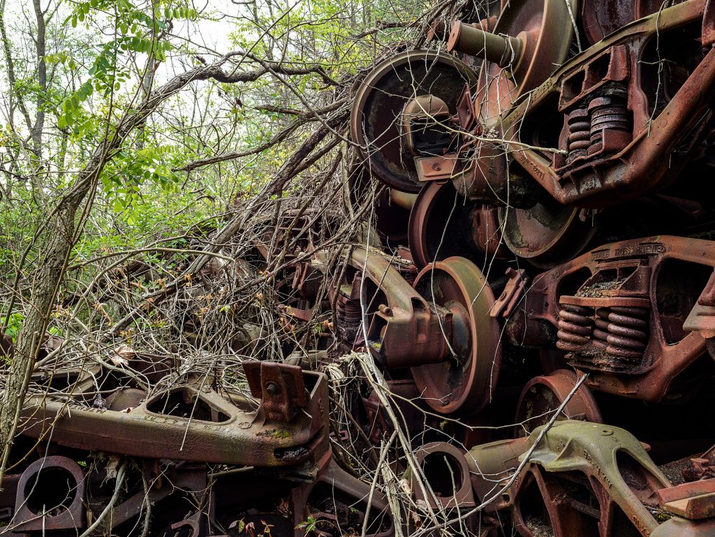 Abandoned Coal Train Wheels #4, Kovalchik Scrapyard, Black Lick, Pennsylvania, USA, May 14, 2017