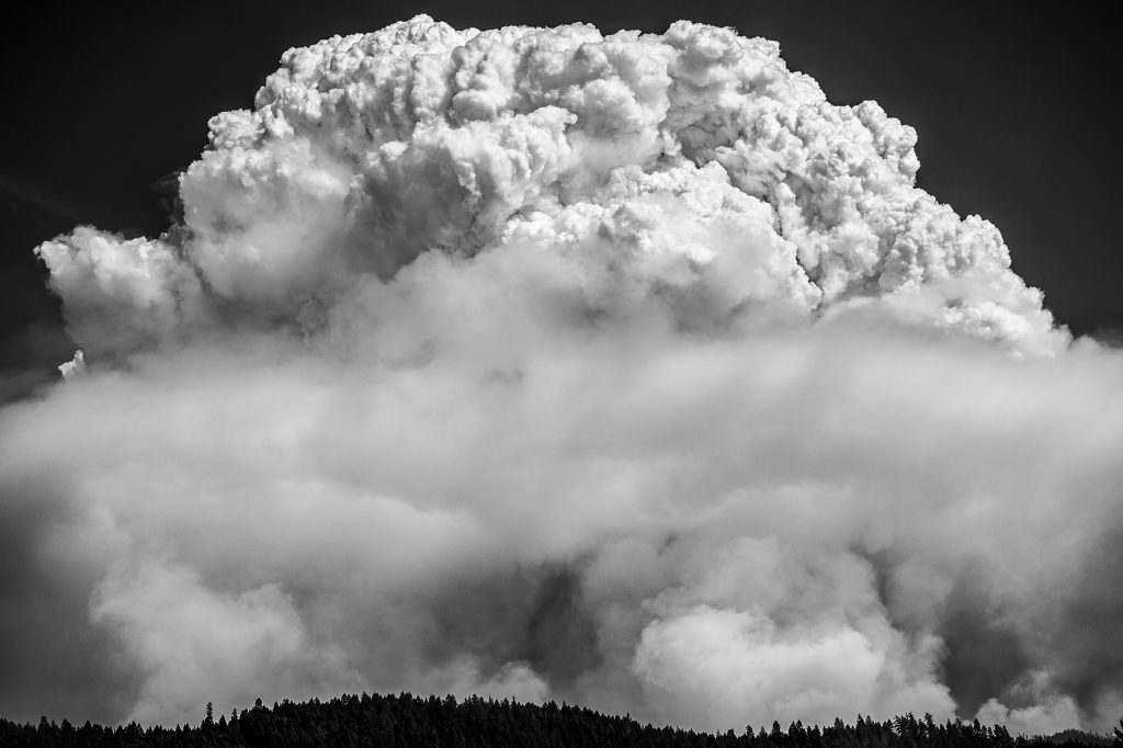 Pyrocumulus, Happy Camp Complex Fire, Klamath National Forest, California, USA, August 28, 2014