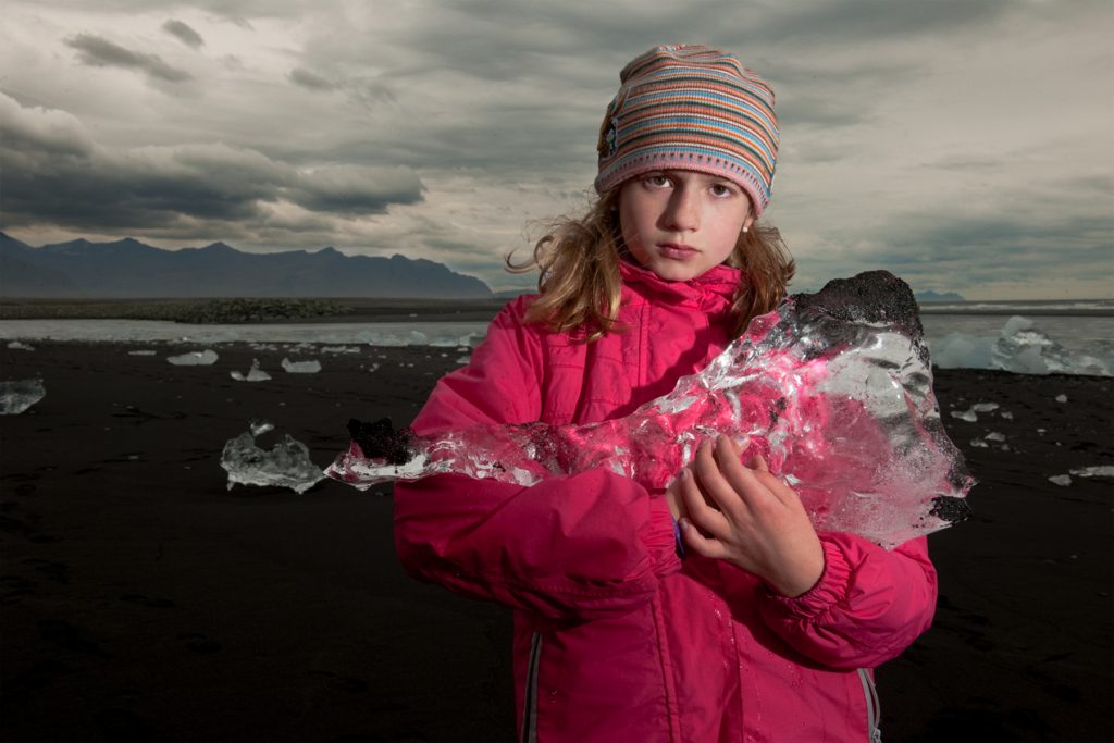 Emily with Ice Diamond, Iceland, June 17, 2011