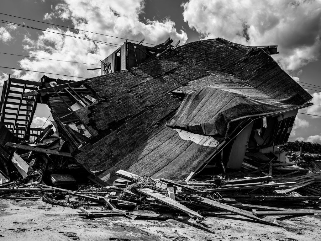 Crushed House after Hurricane Irma, South Ponte Vedra Beach, Florida, USA, September 12, 2017