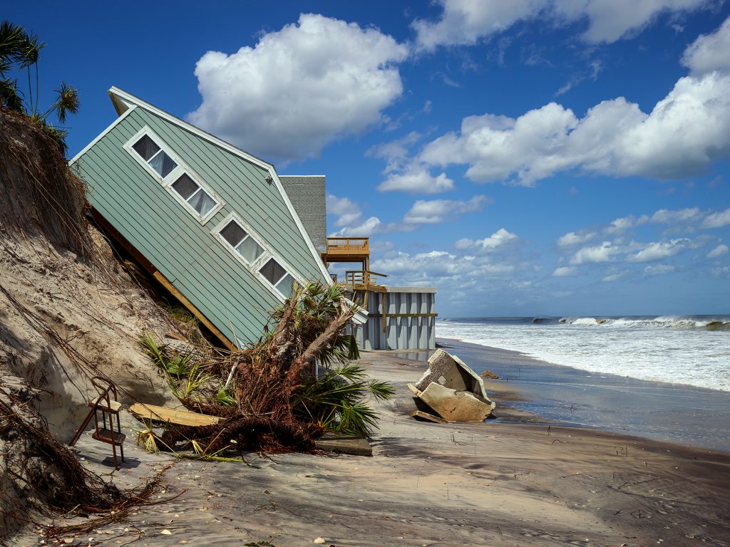 Fallen House after Hurricane Irma, South Ponte Vedra Beach, Florida, USA, September 12, 2017