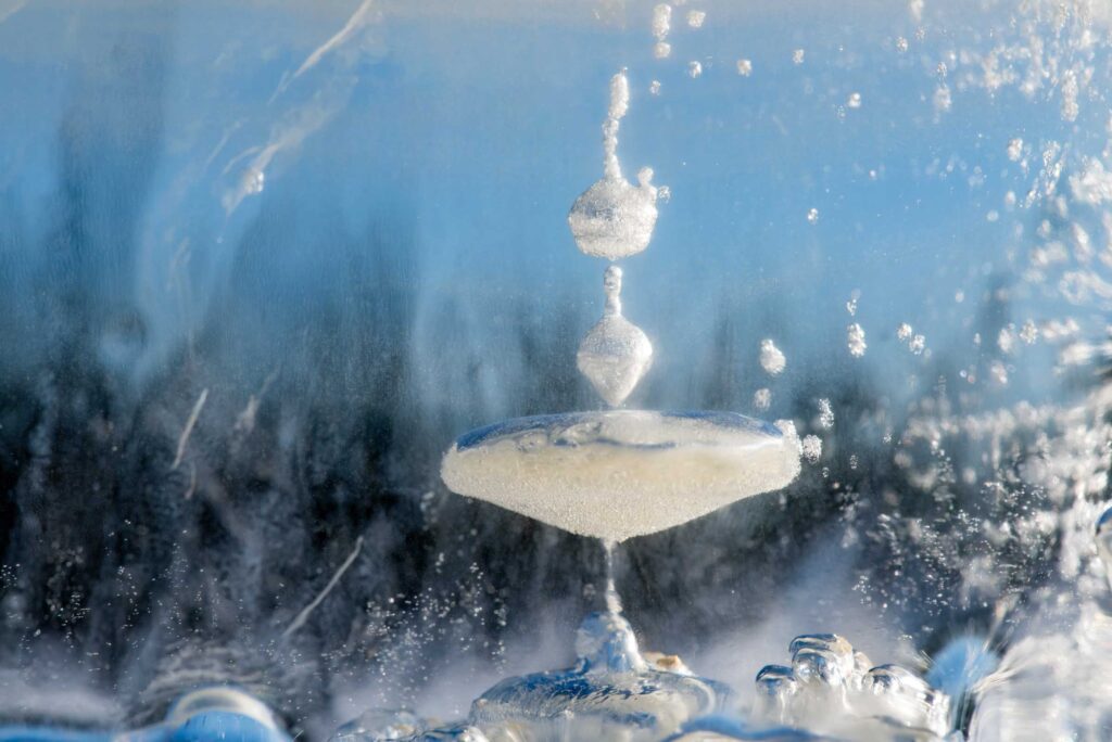 "Methane Bubbles in Ice #14", Fairbanks, Alaska, USA (2017)