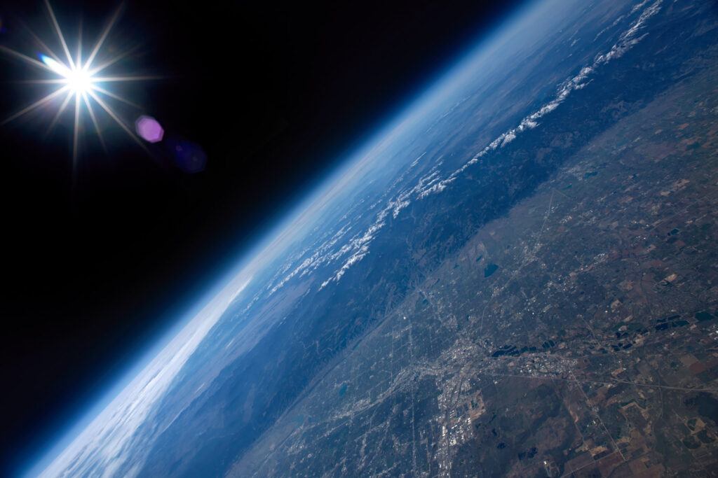 "Thin Atmosphere Seen from Balloon Camera at 70,000 Feet", Denver, Colorado, USA (2017)