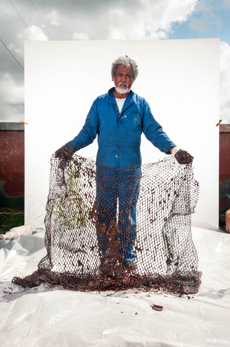 "Cajun Fisherman with Oil from Deepwater Horizon Spill #1", Plaquemine"Cajun Fisherman with Oil from "Deepwater Horizon Spill #1", Plaquemines Parish, Louisiana, USA (2010)s Parish, Louisiana, USA (2010)