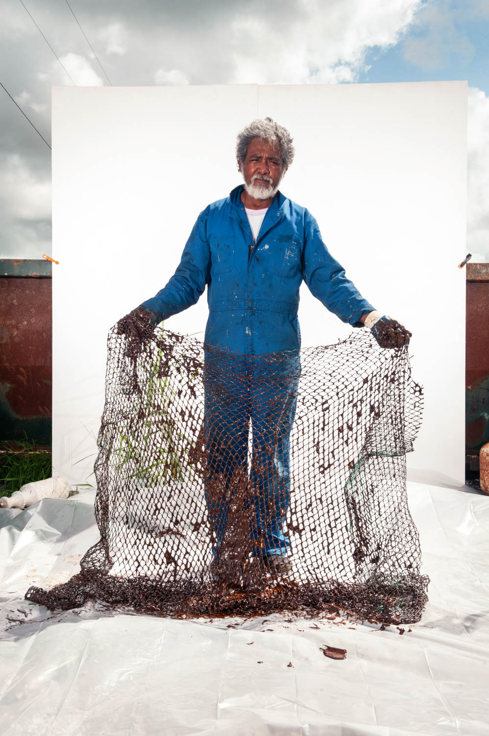 "Cajun Fisherman with Oil from Deepwater Horizon Spill #1", Plaquemine"Cajun Fisherman with Oil from "Deepwater Horizon Spill #1", Plaquemines Parish, Louisiana, USA (2010)s Parish, Louisiana, USA (2010)