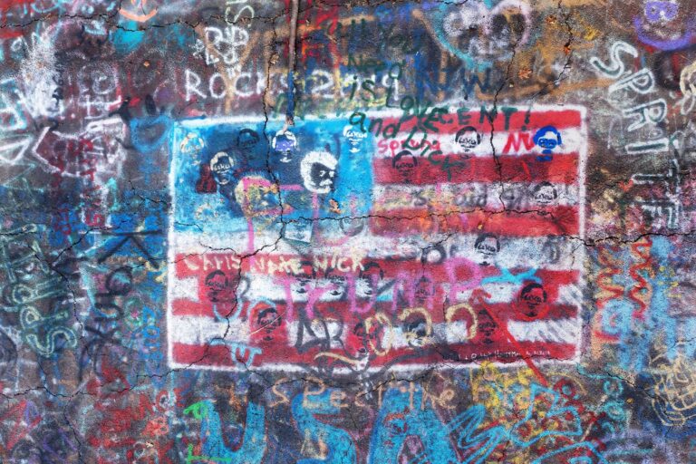 "Graffiti Road American Flag", Centralia, Pennsylvania, USA (2019)