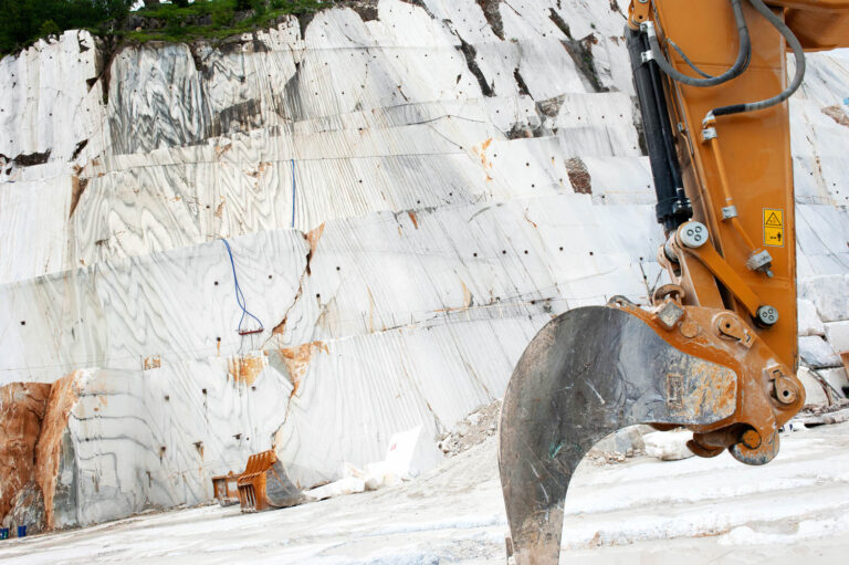 "Zebrino and Excavator", Carrara, Italy (2012)