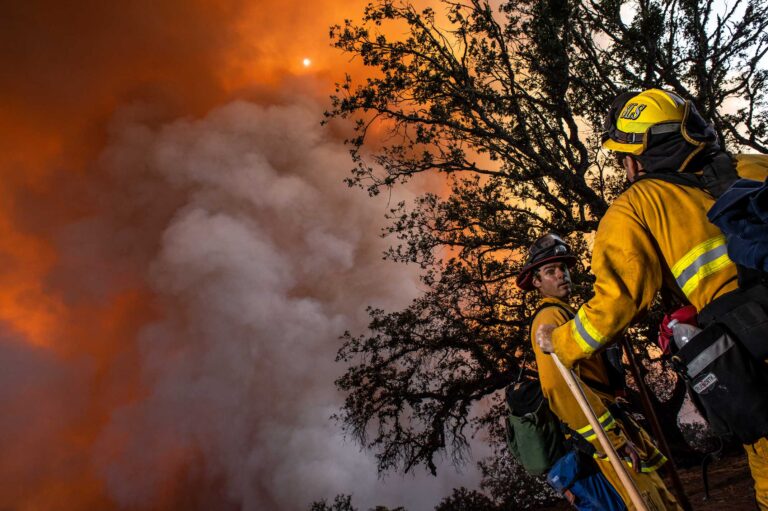 "Firefighters with Smoke Plume, Soberanes Fire", Los Padres National Forest, California, USA (2016)