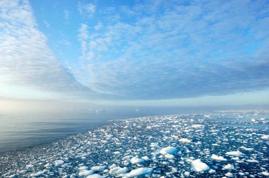 "Crushed Ice with Clouds", Disko Bay, Greenland (2007)