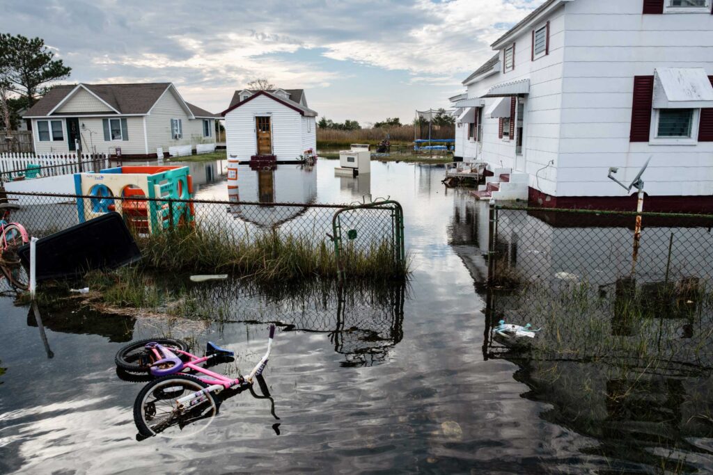 "Tangier Island King Tide Flooding Yard #1" Chesapeake Bay, Virginia, USA (November 6, 2017)