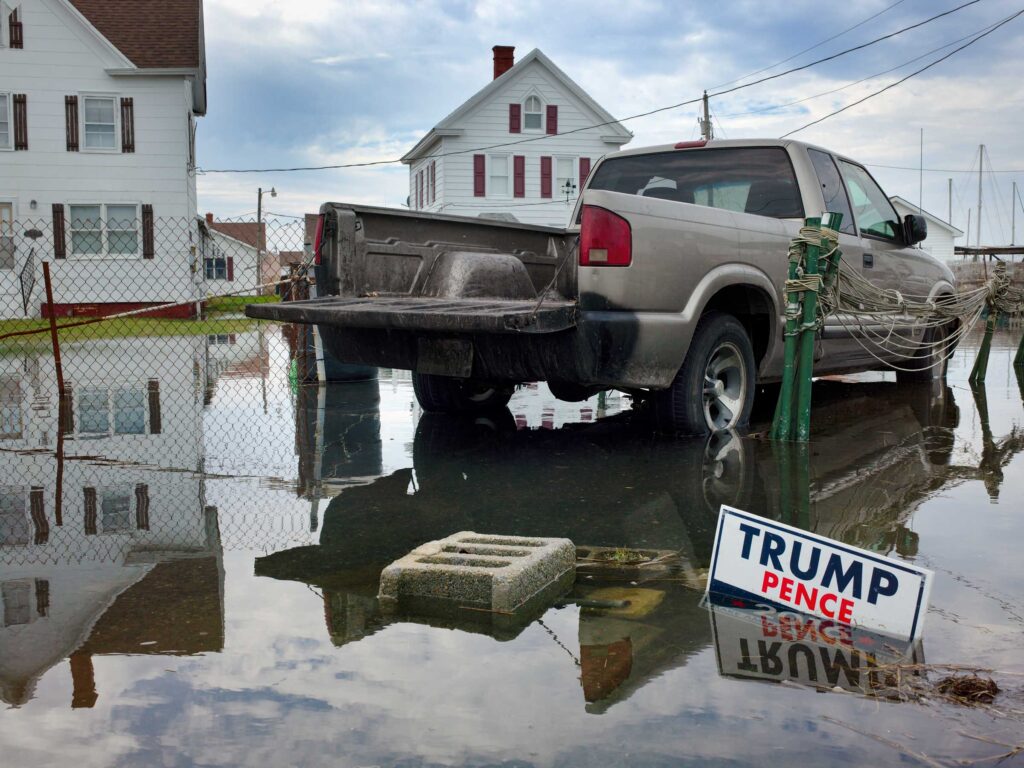 "Tangier Island King Tide Flooding Yard #1" Chesapeake Bay, Virginia, USA (November 6, 2017)
