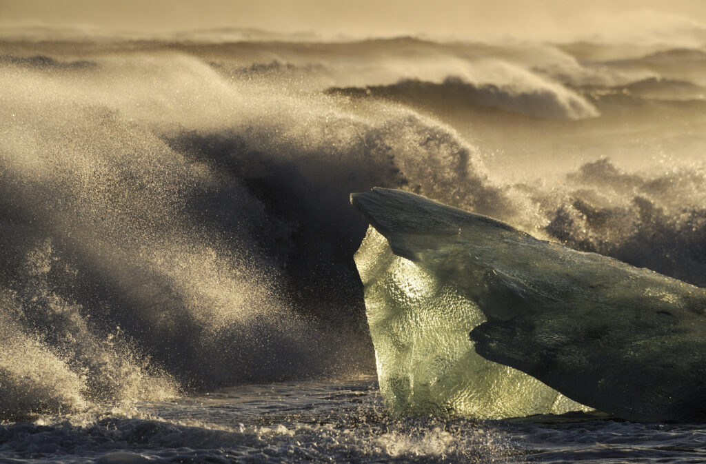 "Emerald Berg in Waves", Jökulsárlón, Iceland (2008)