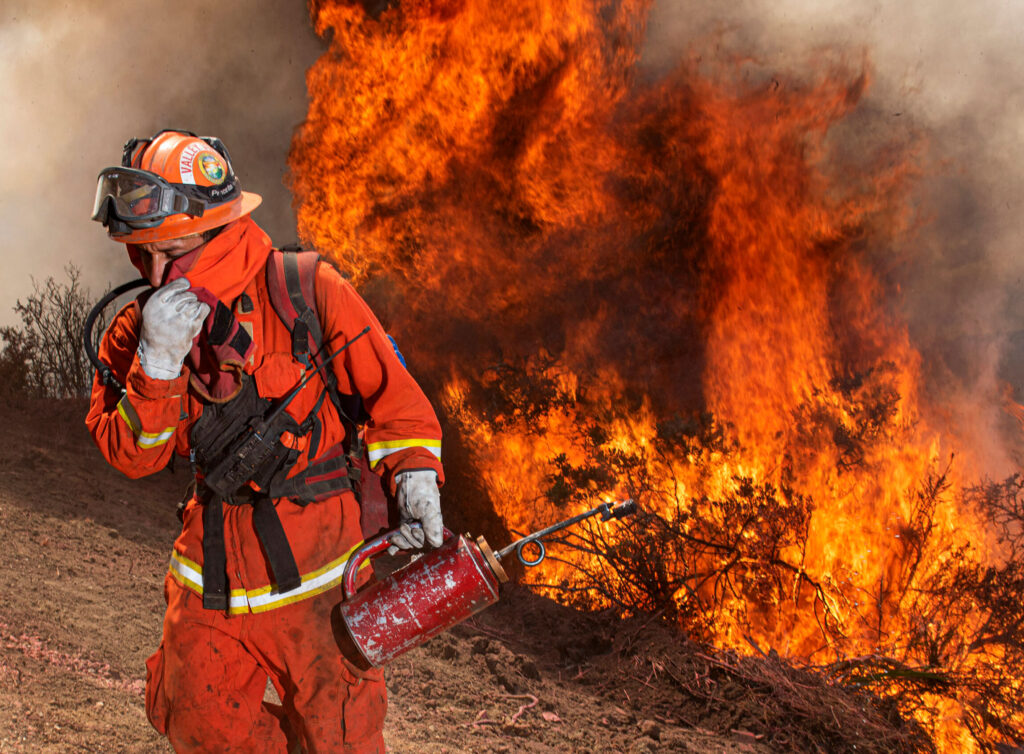"James Balog at Soberanes Fire #1", Monterey County, California, USA, (2016)